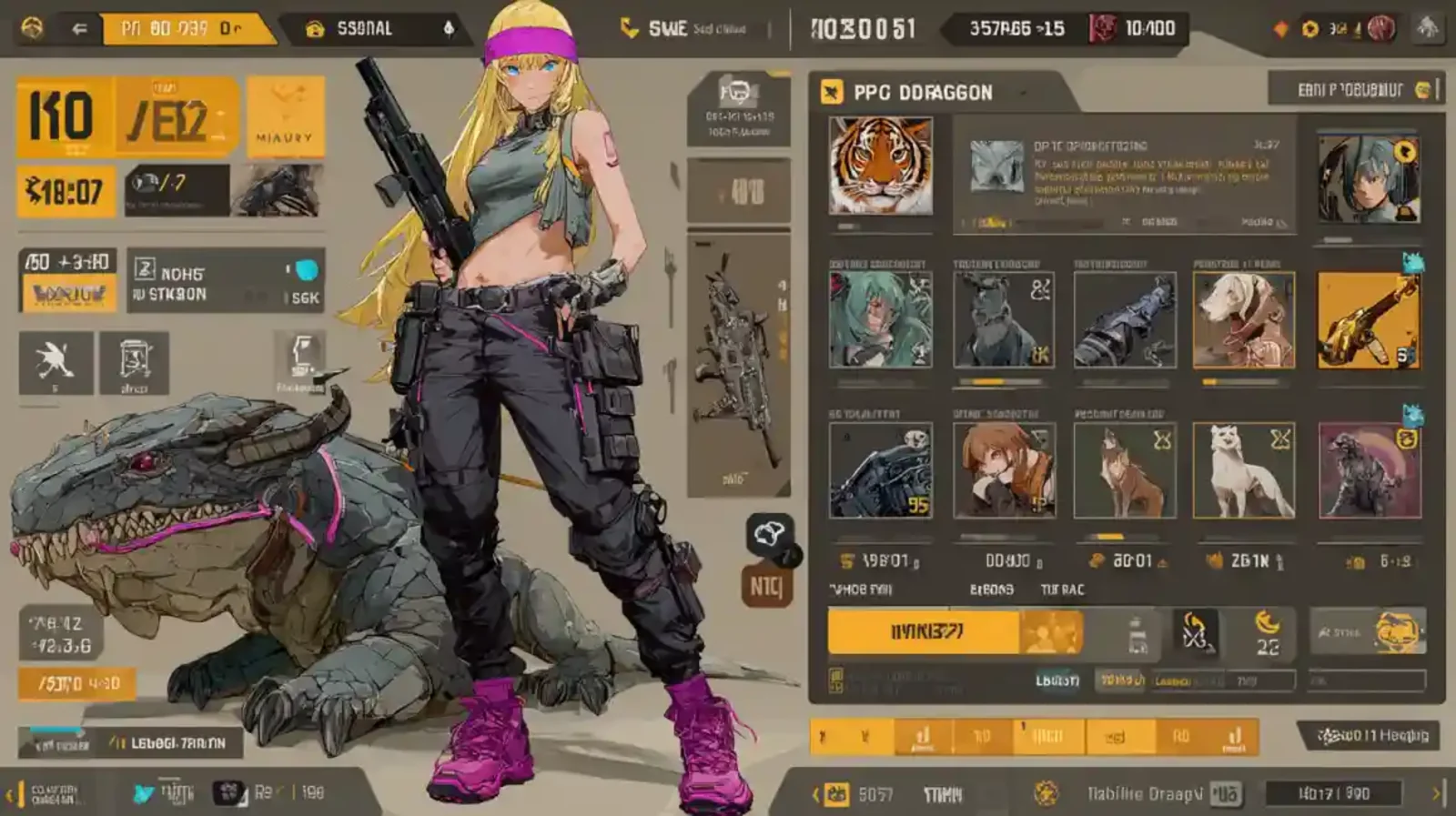 Gaming Character Slot Interface